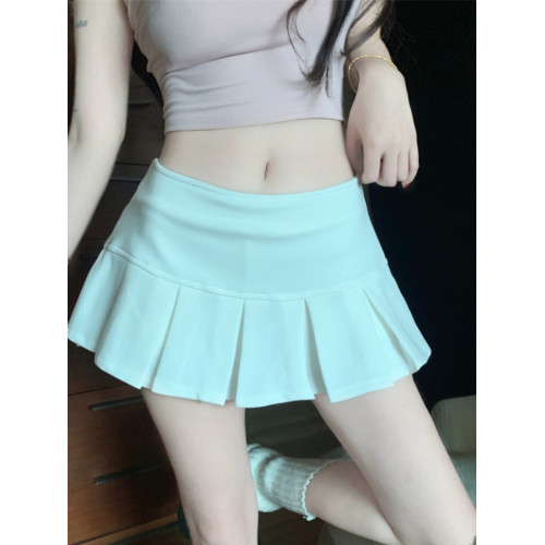 美式性感低腰超短裙女夏季2025新款a字裙防走光運動純欲百褶裙子 美式性感低腰超短裙女夏季2025新款a字裙防走光運動純欲百褶裙子