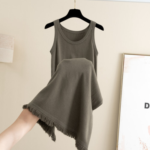 2025春秋新款針織吊帶背心連衣裙女中長款無袖內搭過膝毛衣裙子 2025春秋新款針織吊帶背心連衣裙女中長款無袖內搭過膝毛衣裙子