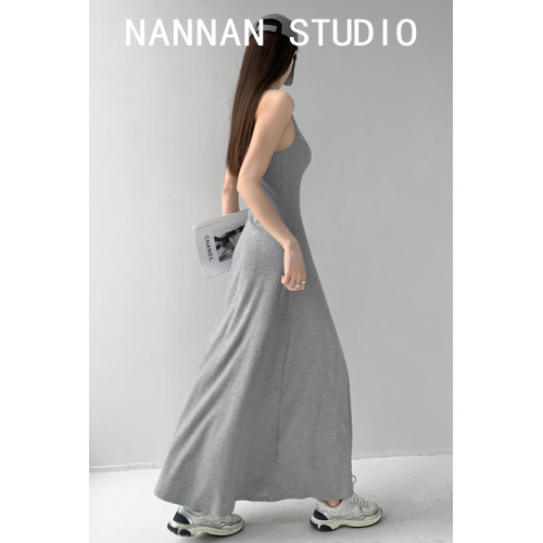 悠然假期/顯瘦好穿顯身材細肩吊帶裙女春秋純欲卡戴珊同款連衣裙