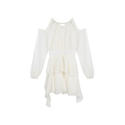 秋冬大碼胖mm法式長袖連衣裙仙女收腰甜美雪紡短裙荷葉邊蛋糕裙子