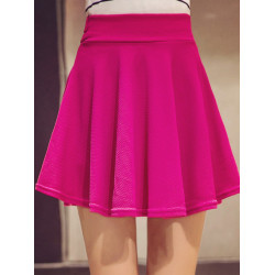 2025新款韓女夏大擺裙高腰百褶三分短裙A型春秋廣場舞百搭太陽裙