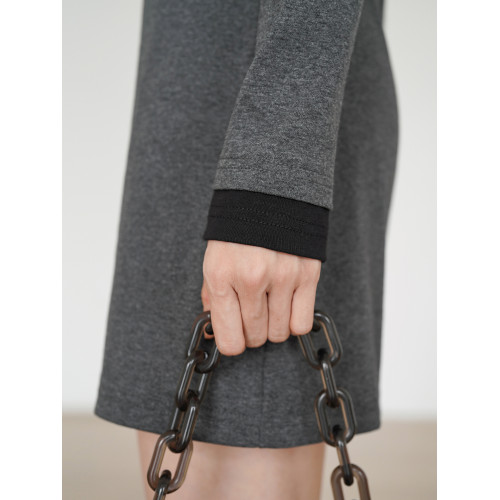 EIGHTHMONTH 氣質T恤連衣裙2025年早秋新款長袖拼接收腰顯瘦裙子 EIGHTHMONTH 氣質T恤連衣裙2025年早秋新款長袖拼接收腰顯瘦裙子