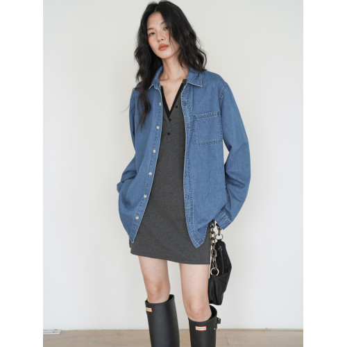 EIGHTHMONTH 氣質T恤連衣裙2025年早秋新款長袖拼接收腰顯瘦裙子 EIGHTHMONTH 氣質T恤連衣裙2025年早秋新款長袖拼接收腰顯瘦裙子