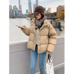 羽絨棉服女冬季2025新款高級感短款小個子立領加厚麵包服棉衣外套