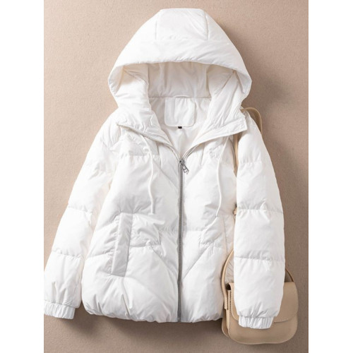 羽絨服女2025秋冬新款時尚小個子短款白鴨絨韓版寬松加厚連帽外套 羽絨服女2025秋冬新款時尚小個子短款白鴨絨韓版寬松加厚連帽外套