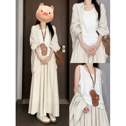 2025新款秋冬穿搭襯衫連衣裙子女裝新中式國風套裝長裙高級感冬裝