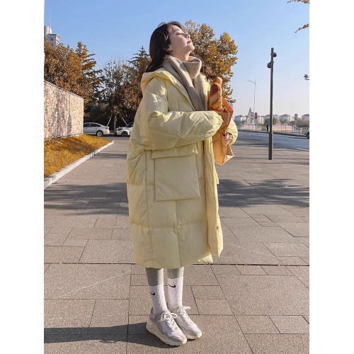 輕薄羽絨服女2025新款秋冬季加厚寬松過膝長款麵包派克服棉衣外套