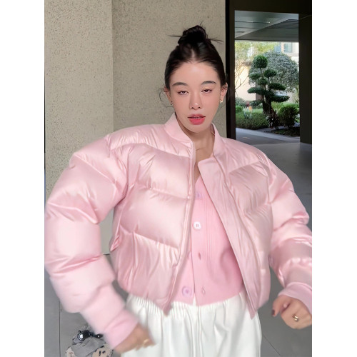 歐貨2025新款高級感超好看小個子洋氣粉色短款羽絨服外套女冬季 歐貨2025新款高級感超好看小個子洋氣粉色短款羽絨服外套女冬季