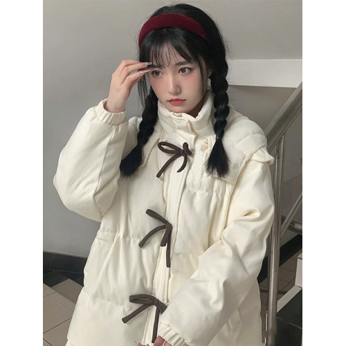 白色連帽羽絨服女2025新款巨好看的冬裝外套甜美小個子學生厚棉服 白色連帽羽絨服女2025新款巨好看的冬裝外套甜美小個子學生厚棉服
