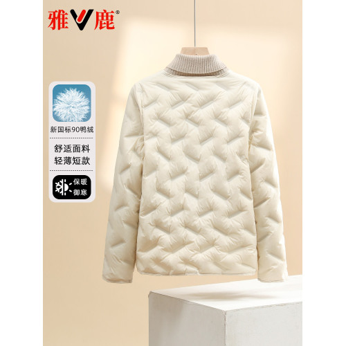 雅鹿2025新款輕薄羽絨服女短款流行圓領小個子馬甲內膽冬季外套超 雅鹿2025新款輕薄羽絨服女短款流行圓領小個子馬甲內膽冬季外套超