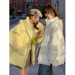 羽絨棉服女冬季2025新款韓版寬松小個子中長款加厚麵包服棉襖外套