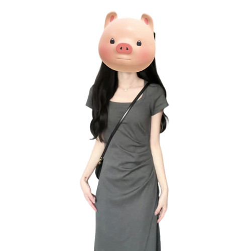 法式氣質灰色連衣裙子女裝夏2025新款高級感小個子秋冬季顯瘦長裙