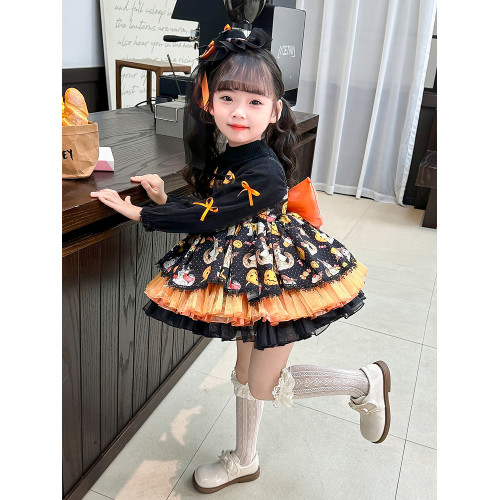 可妮可洛麗塔萬聖節舞會禮服公主裙女.童秋冬cos服兒.童蓬蓬裙子