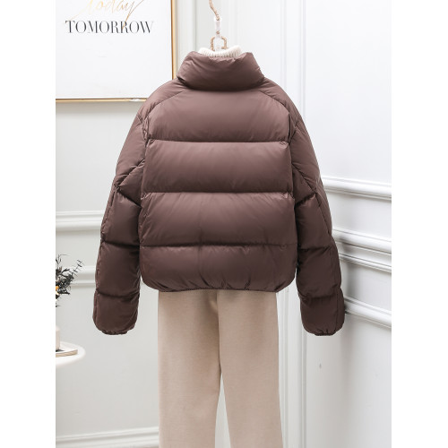 2025冬季新款美式肯豆風羽絨服女短款時尚加厚小個子立領麵包外套 2025冬季新款美式肯豆風羽絨服女短款時尚加厚小個子立領麵包外套