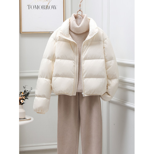 2025冬季新款美式肯豆風羽絨服女短款時尚加厚小個子立領麵包外套 2025冬季新款美式肯豆風羽絨服女短款時尚加厚小個子立領麵包外套