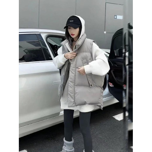 今年流行的爆款曡穿馬甲女歐貨秋冬設計感小衆中長款白鴨絨羽絨服 今年流行的爆款曡穿馬甲女歐貨秋冬設計感小衆中長款白鴨絨羽絨服