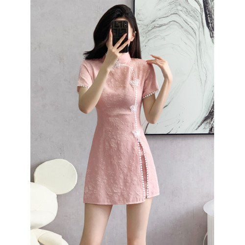 新中式旗袍連衣裙套裝國風女裝夏季2025新款改良高級感氣質兩件套