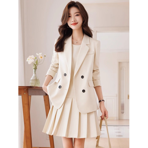 西裝套裝女2025新款職業氣質女神範職場高級感時尚西服外套裙春秋 西裝套裝女2025新款職業氣質女神範職場高級感時尚西服外套裙春秋