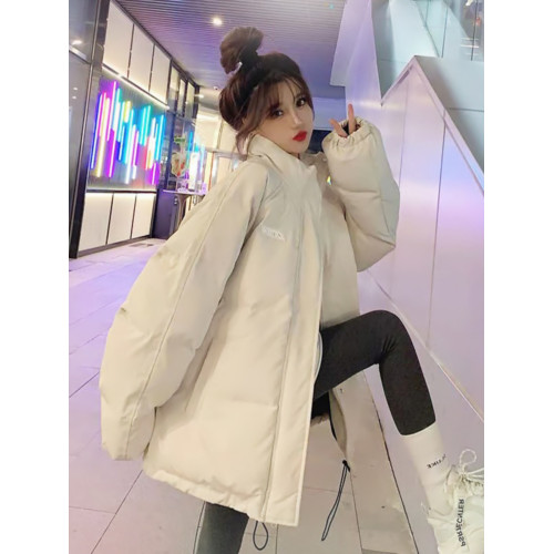 學院風白色羽絨棉服女學生冬季加厚棉衣2025年新款立領棉襖外套潮 學院風白色羽絨棉服女學生冬季加厚棉衣2025年新款立領棉襖外套潮