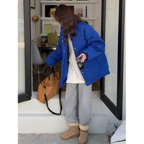 學院風白色羽絨棉服女學生冬季加厚棉衣2025年新款立領棉襖外套潮 學院風白色羽絨棉服女學生冬季加厚棉衣2025年新款立領棉襖外套潮