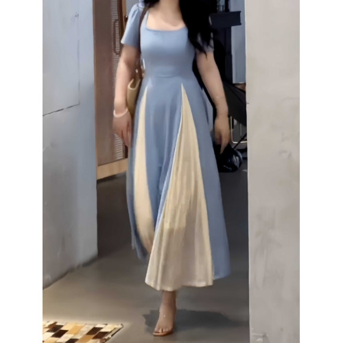 大碼法式網紗拼接別致連衣裙女夏季2025新款胖mm收腰氣質小黑裙子 大碼法式網紗拼接別致連衣裙女夏季2025新款胖mm收腰氣質小黑裙子