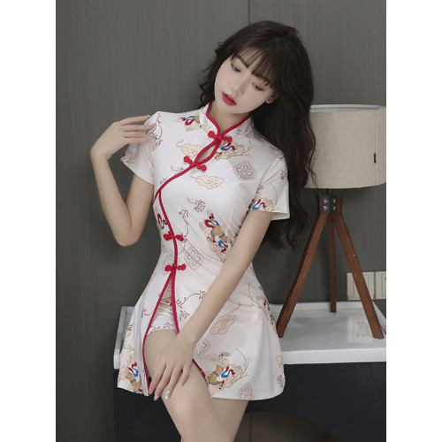 技師工作服養生會所旗袍足療衣服女夏季顯瘦性感連衣裙短褲兩件套 技師工作服養生會所旗袍足療衣服女夏季顯瘦性感連衣裙短褲兩件套