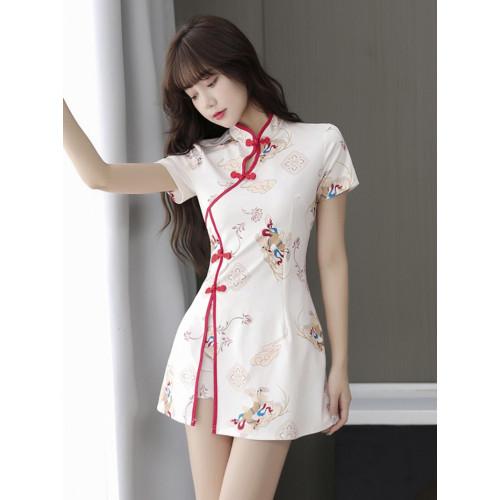 技師工作服養生會所旗袍足療衣服女夏季顯瘦性感連衣裙短褲兩件套 技師工作服養生會所旗袍足療衣服女夏季顯瘦性感連衣裙短褲兩件套