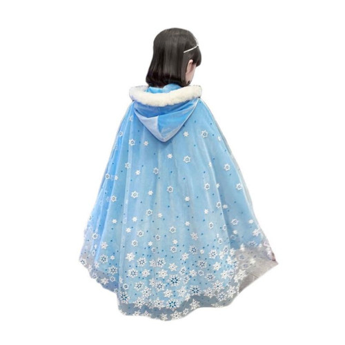 萬聖節冰雪奇緣公主披風秋冬艾莎女孩女寶童外搭披肩外出防風鬭篷