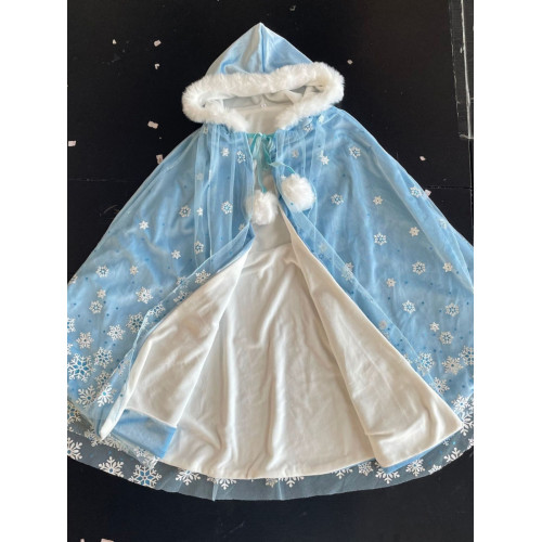 萬聖節冰雪奇緣公主披風秋冬艾莎女孩女寶童外搭披肩外出防風鬭篷