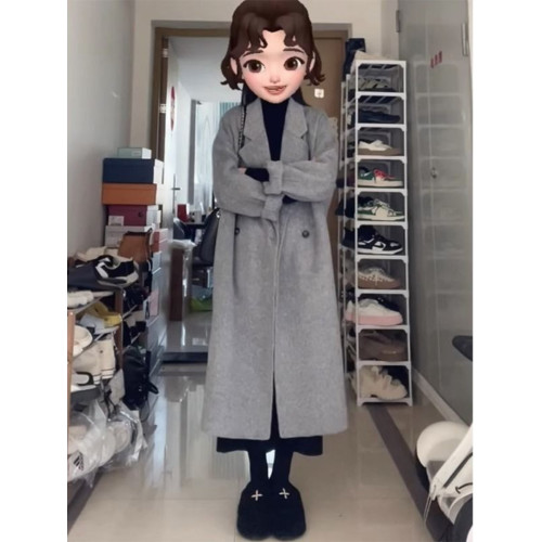 羽絨服女冬季2025新款高級感炸街羊毛呢外套加厚羽絨內膽呢子大衣