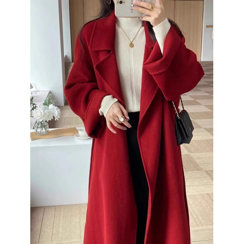 紅色羽絨服女2025冬季新款羽絨可拆卸內膽紅色雙面呢羊絨大衣加厚 紅色羽絨服女2025冬季新款羽絨可拆卸內膽紅色雙面呢羊絨大衣加厚