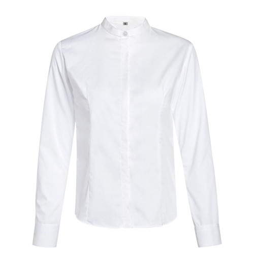 立領襯衫女春秋長袖職業正裝白色氣質內搭通勤工作服冬季加絨襯衣 立領襯衫女春秋長袖職業正裝白色氣質內搭通勤工作服冬季加絨襯衣