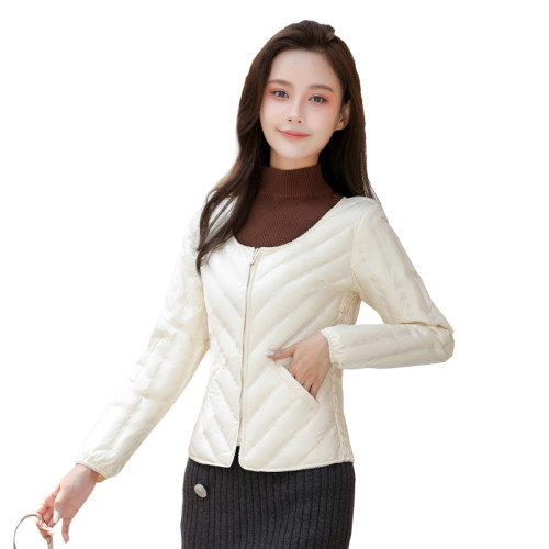 羽絨內膽女輕薄修身2024新款保暖內搭羽絨服短款媽媽內穿打底馬甲