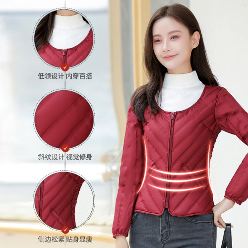 羽絨內膽女輕薄修身2024新款保暖內搭羽絨服短款媽媽內穿打底馬甲