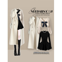 miu裡miu氣穿搭初秋季小香風黑色連衣裙高級感釣系約會公主裙套裝