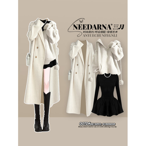 miu裡miu氣穿搭初秋季小香風黑色連衣裙高級感釣系約會公主裙套裝