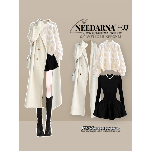 miu裡miu氣穿搭初秋季小香風黑色連衣裙高級感釣系約會公主裙套裝