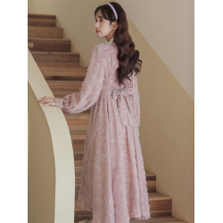 新中式國風連衣裙女裝秋季2025新款紫色可以穿上班的漢服改良旗袍