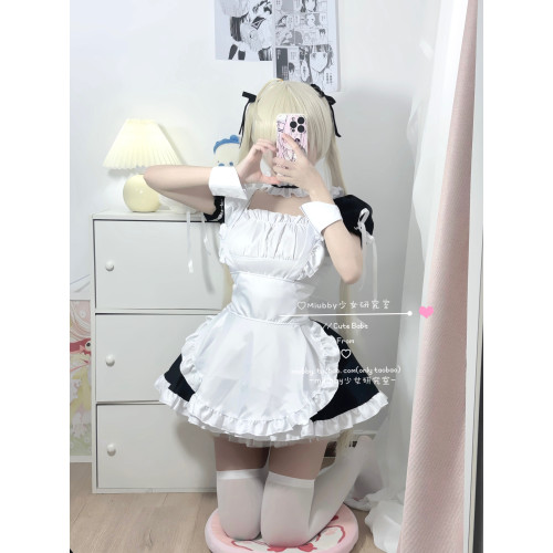Miubby「是穹妹呀」日系萌狗短束腰女僕裝lolita二次元cos連衣裙