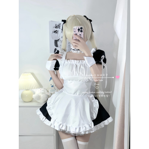 Miubby「是穹妹呀」日系萌狗短束腰女僕裝lolita二次元cos連衣裙