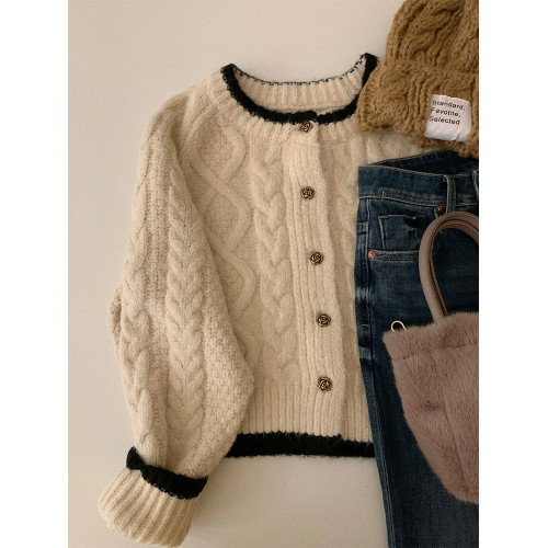 2025年新款設計感小衆爆款毛衣女秋季加厚高級感針織開衫外套上衣 2025年新款設計感小衆爆款毛衣女秋季加厚高級感針織開衫外套上衣