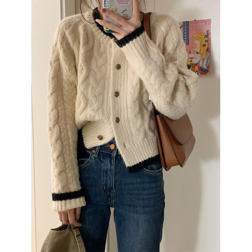 2025年新款設計感小衆爆款毛衣女秋季加厚高級感針織開衫外套上衣 2025年新款設計感小衆爆款毛衣女秋季加厚高級感針織開衫外套上衣