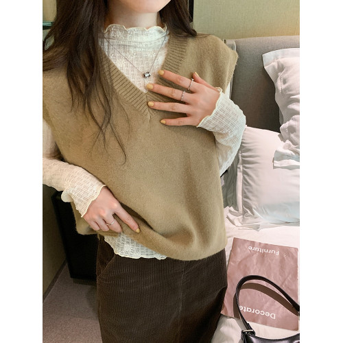 法式蕾絲半高領女打底春秋冬2025修身洋氣別致內搭溫柔小香風上衣