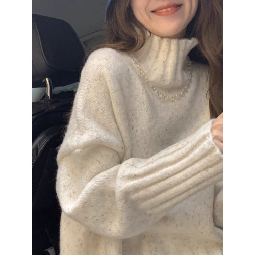 高領軟糯上衣慵懶風溫柔百搭加厚針織衫套頭毛衣女秋冬季2025新款