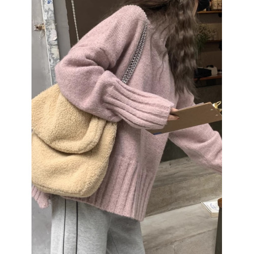 高領軟糯上衣慵懶風溫柔百搭加厚針織衫套頭毛衣女秋冬季2025新款