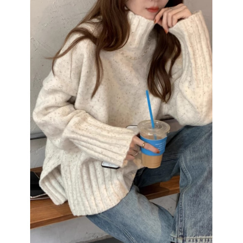 高領軟糯上衣慵懶風溫柔百搭加厚針織衫套頭毛衣女秋冬季2025新款
