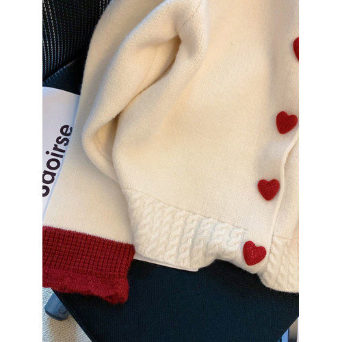 軟糯撞色娃娃領開衫毛衣女秋冬季小個子甜美減齡短款針織開衫上衣 軟糯撞色娃娃領開衫毛衣女秋冬季小個子甜美減齡短款針織開衫上衣