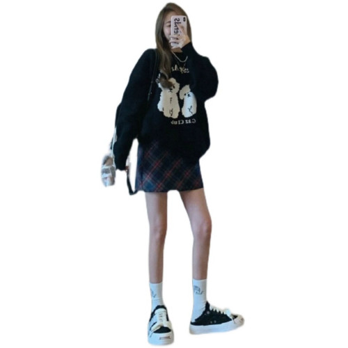 2025秋冬新款韓版慵懶風可愛卡通小狗針織衫女圓領重磅毛衣國潮牌 2025秋冬新款韓版慵懶風可愛卡通小狗針織衫女圓領重磅毛衣國潮牌