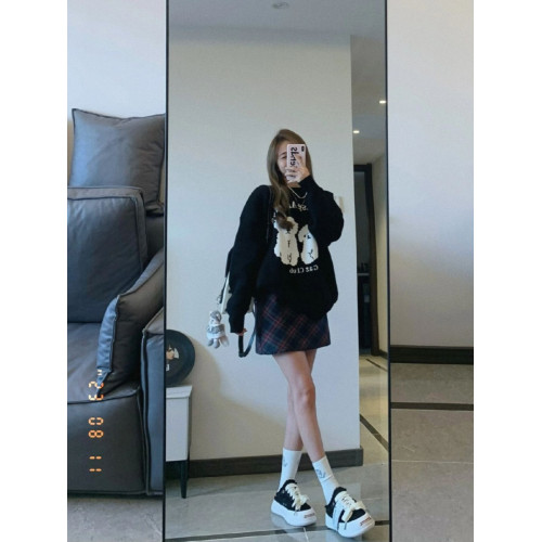 2025秋冬新款韓版慵懶風可愛卡通小狗針織衫女圓領重磅毛衣國潮牌 2025秋冬新款韓版慵懶風可愛卡通小狗針織衫女圓領重磅毛衣國潮牌