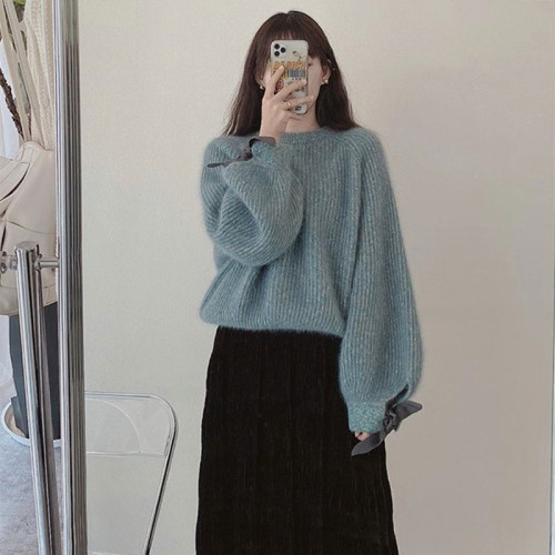 設計感浣熊絨毛衣女寬松外穿秋冬氣質溫柔風小衆加厚套頭春秋上衣 設計感浣熊絨毛衣女寬松外穿秋冬氣質溫柔風小衆加厚套頭春秋上衣